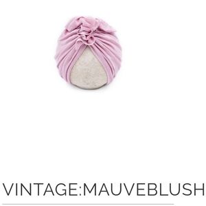 BLUTAYLOR baby turban vintage MAUVE BLUSH 0-6 mnth